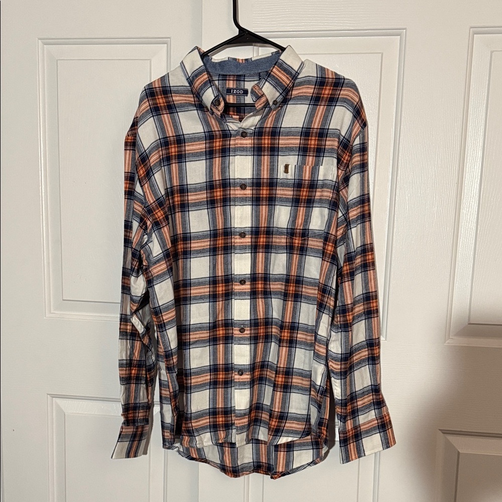 Izod Multicolor Plaid Casual Shirt